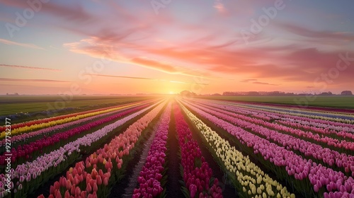 Landscapes the flower fields of holland