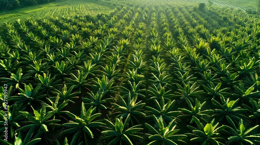 Plantations birds eye view of vast banana plantations Plantations birds eye view of vast banana plantations