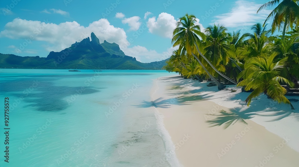 Naklejka premium Lapped by crystal clear waters bora boras beaches