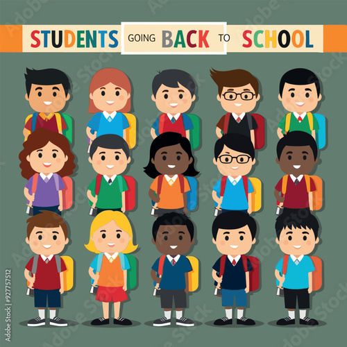 back to school book and character