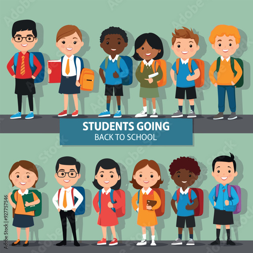 back to school book and character