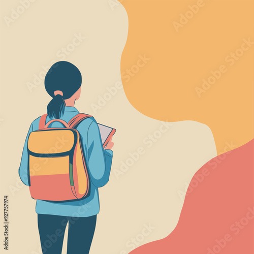 back to school book and character