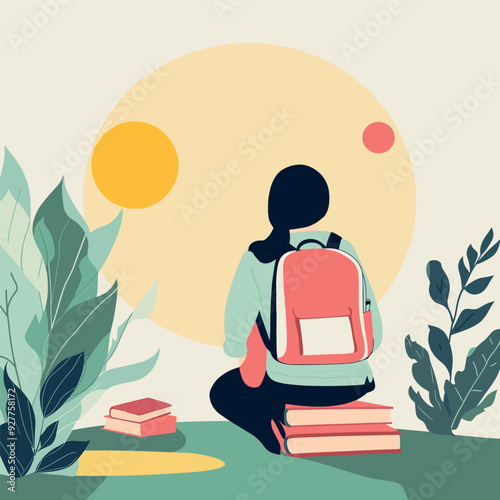 back to school book and character