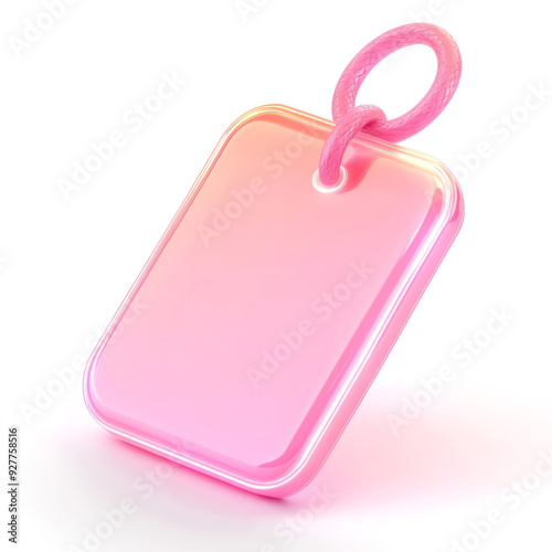 3d render Illustration of tag icon isolated on white background and copy space. photo