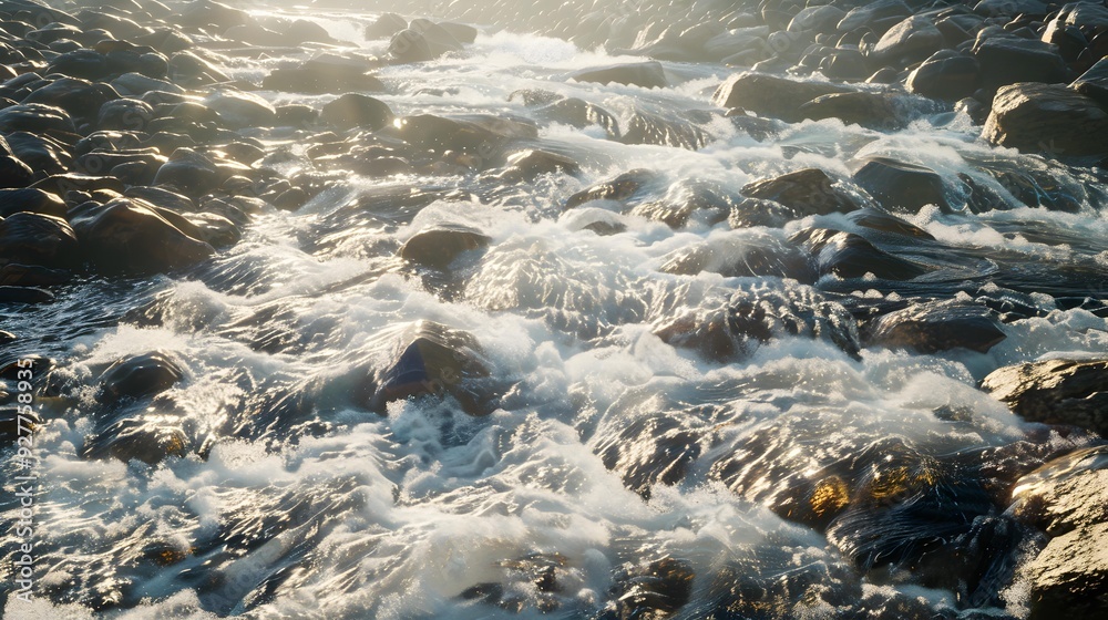 A huge threshold where water rushes rapidly along img A huge threshold where water rushes rapidly along img