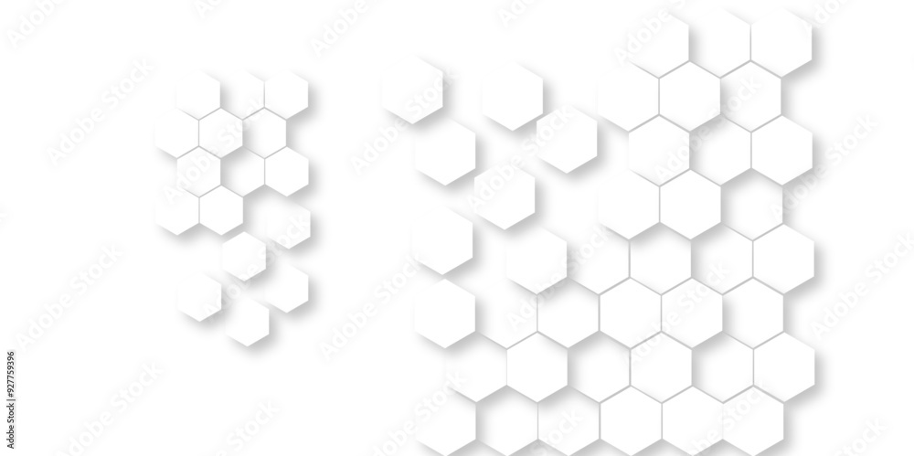 Abstract White Hexagonal Background. Luxury White Pattern. Vector Illustration. 3D Futuristic abstract honeycomb mosaic white background. geometric mesh cell texture. modern futuristic wallpaper. Abstract White Hexagonal Background. Luxury White Pattern. Vector Illustration. 3D Futuristic abstract honeycomb mosaic white background. geometric mesh cell texture. modern futuristic wallpaper.
