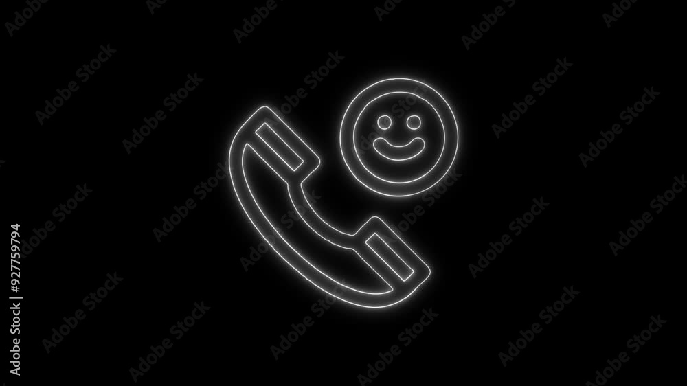 Good Assistance Icon - 4K Animated Design with Linear Symbol on Black Background Good Assistance Icon - 4K Animated Design with Linear Symbol on Black Background