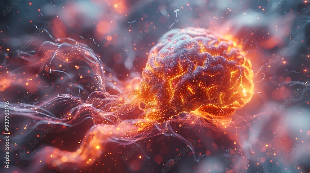 CPU as a brain with light-based neurons firing data signals, double exposure style, white background, intricate digital synapses connecting in a glowing network, minimalistic design, hd quality.