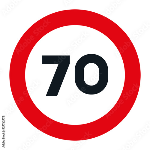 RESTRICTION SIGNS, R-301 - Maximum Speed 70 - SVG