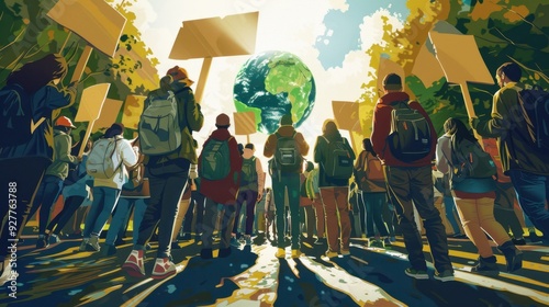 protest of a group of people