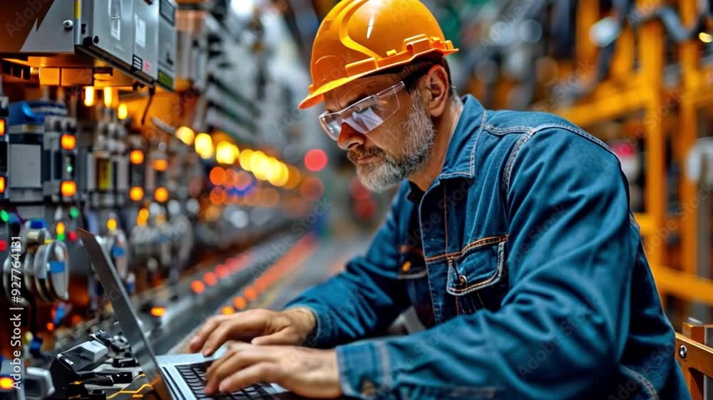 a laptop-toting engineer A programmable logic controller manages a massive fully automated machine.
a laptop-toting engineer A programmable logic controller manages a massive fully automated machine.