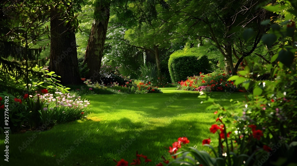 Obraz premium Gardens amazing corners of nature with flowering flower