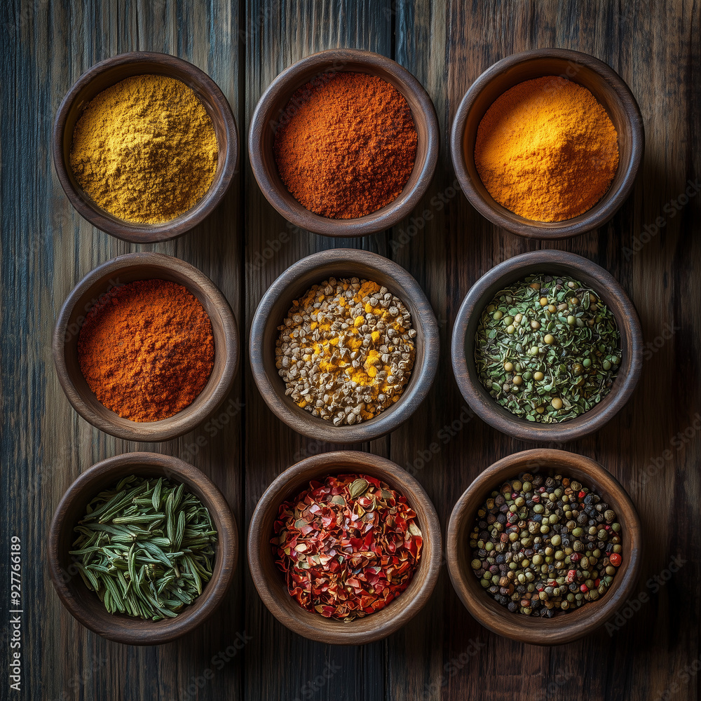 variety_of_spices_in_small_bowls_with_cumin variety_of_spices_in_small_bowls_with_cumin