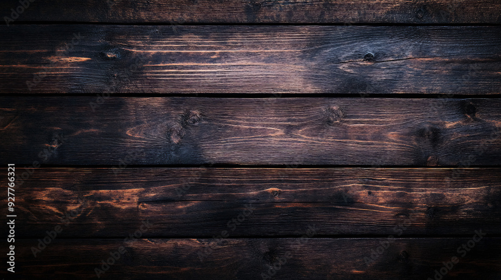 Naklejka premium Dark wooden texture background. Wooden table pattern