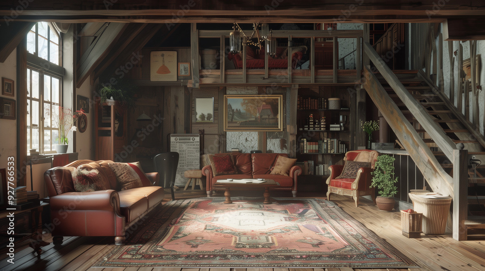 Explore the charm of interior design with a living and guest room featuring warm wooden floors, set against a white background. This setting combines comfort and style in a harmonious living space.


