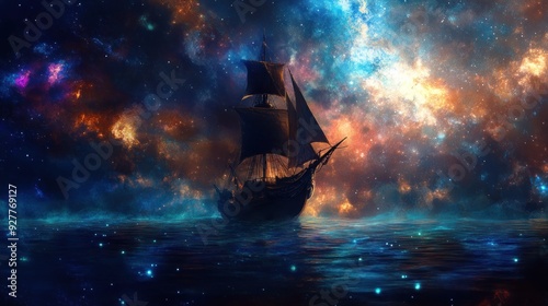 Sailing Through a Starry Night