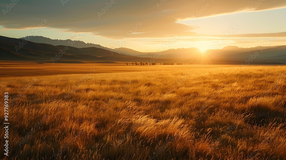 The steppes of mongolia stretch for many kilometers The steppes of mongolia stretch for many kilometers