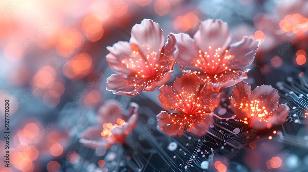 Surreal CPU with circuits growing like plants, blooming data flowers from the connections, double exposure, white background, soft light and intricate digital details, hd quality. --ar 16:9 --v 6.0 Surreal CPU with circuits growing like plants, blooming data flowers from the connections, double exposure, white background, soft light and intricate digital details, hd quality. --ar 16:9 --v 6.0