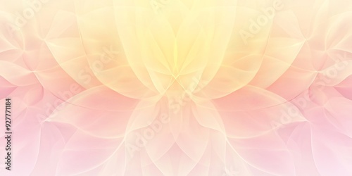  background with mandala patterns, soft pastel yellow and pink shades