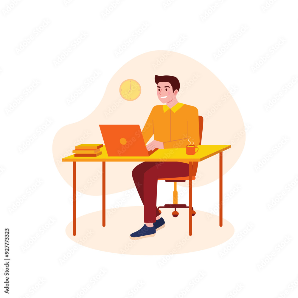Vector illustration of people working in the office Vector illustration of people working in the office