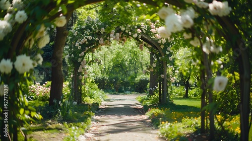 A path through the garden leading image