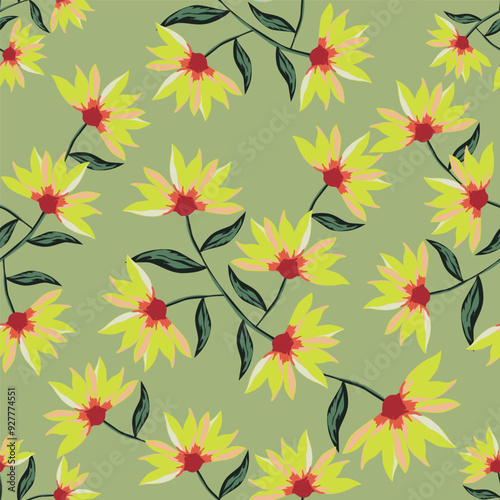 Elegance pink floral stems seamless pattern on a grey background. Vector hand drawn. Artistic, abstract flowers and tiny leaves, buds bells printing. Template for designs, fabric, fashion, textile
