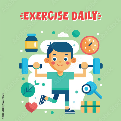 Good manners for kids. Exercise daily