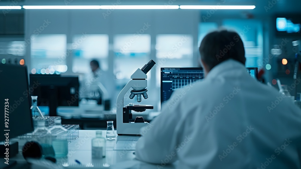scientist working in laboratory scientist working in laboratory