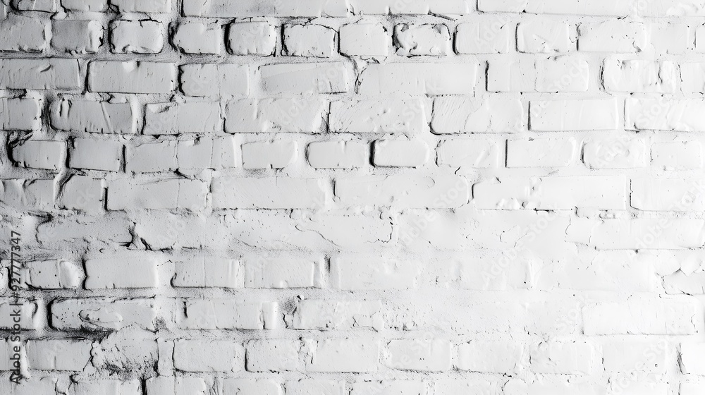 Fototapeta premium The white brick background creates a clean