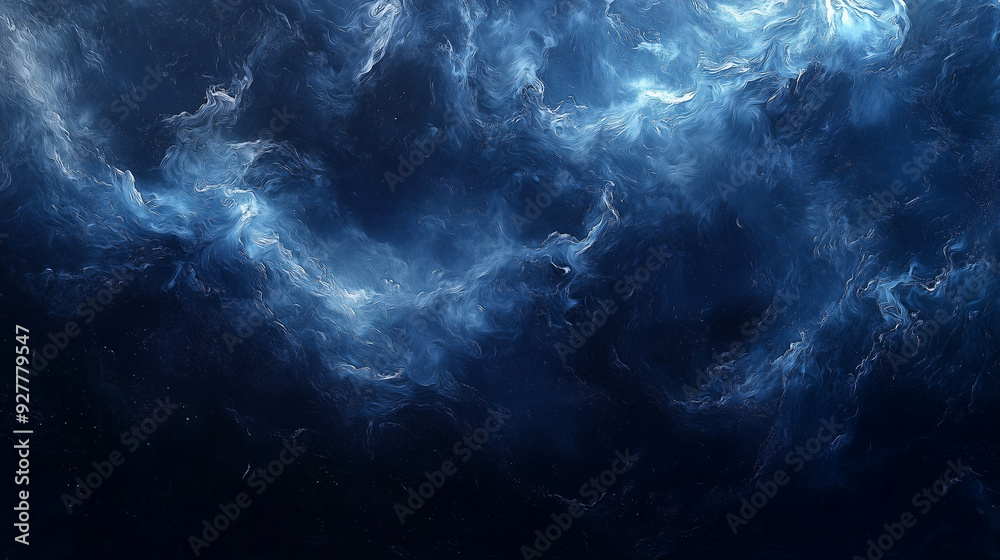 deep blue swirling misty clouds with fluid motion and light contrast, abstract dark navy background with ethereal smoky wisps and textured vapor effects deep blue swirling misty clouds with fluid motion and light contrast, abstract dark navy background with ethereal smoky wisps and textured vapor effects