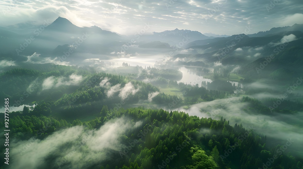 The ridge is buried in thick fog The ridge is buried in thick fog