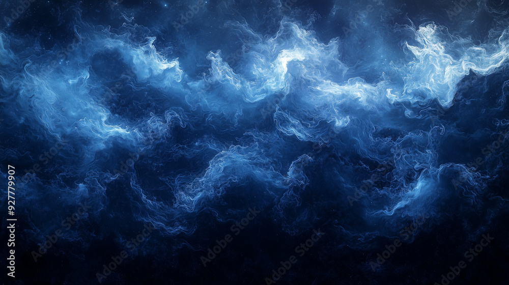 deep blue swirling clouds with ethereal mist and light contrasts, abstract navy background with flowing wispy textures and fluid motion deep blue swirling clouds with ethereal mist and light contrasts, abstract navy background with flowing wispy textures and fluid motion