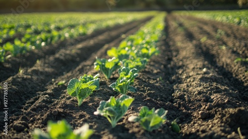 Young Plants in a Row