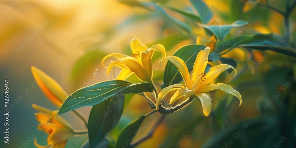Obraz premium Ylang ylang A Favorite Among Ancient Javanese Princesses for Enhancing Beauty