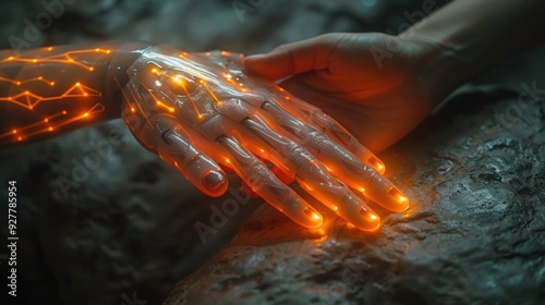 Human and Artificial Hand Touching
