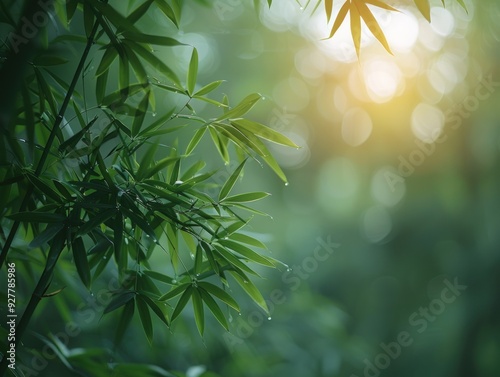 Sunlight Through Green Leaves