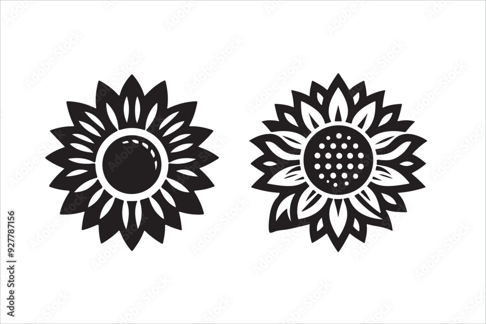 Fototapeta premium A flower silhouette vector art