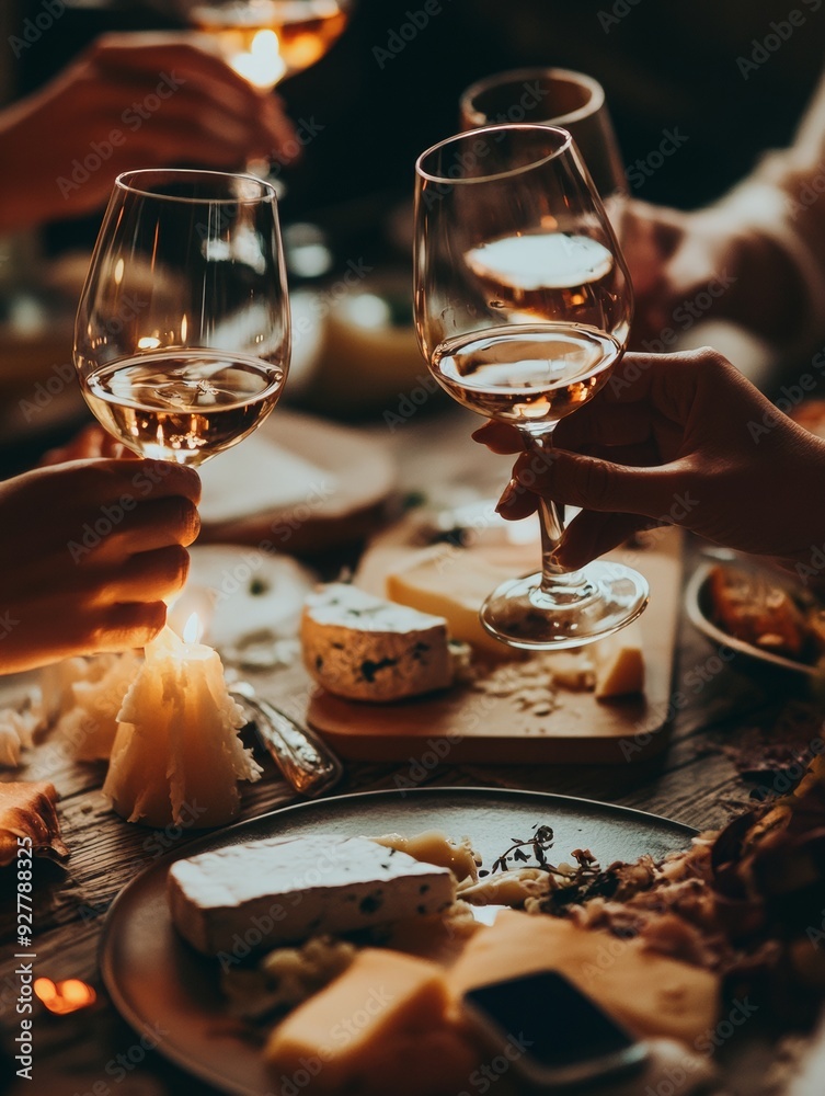 The culture of drinking wine while eating, Ai generated