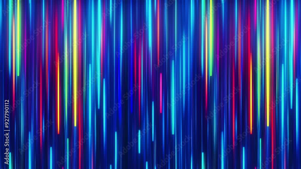 neon lines moving down generated by AI neon lines moving down generated by AI