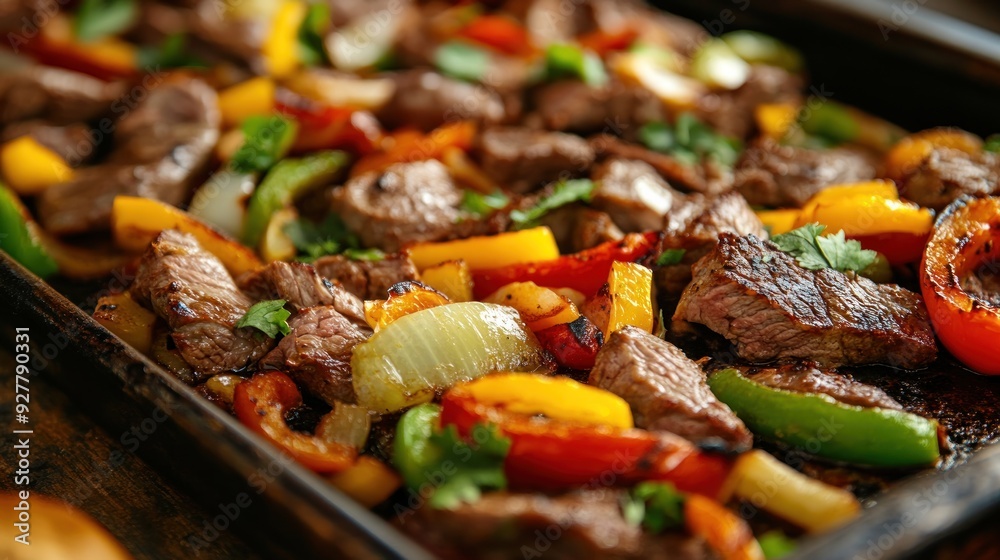 Grilled Steak with Bell Peppers and Onions Grilled Steak with Bell Peppers and Onions
