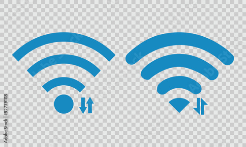  Wifi icon set. icons related to wireless Wi-Fi connectivity, including Wi-Fi signal symbols and an internet connection Wireless internet icon vector.