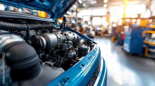 An examination of how a male mechanic changes a car battery illustrates the technical skill and necessity of maintaining motor vehicles photo