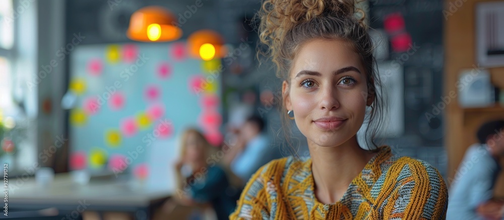 Portrait of a Smiling Woman in an Office