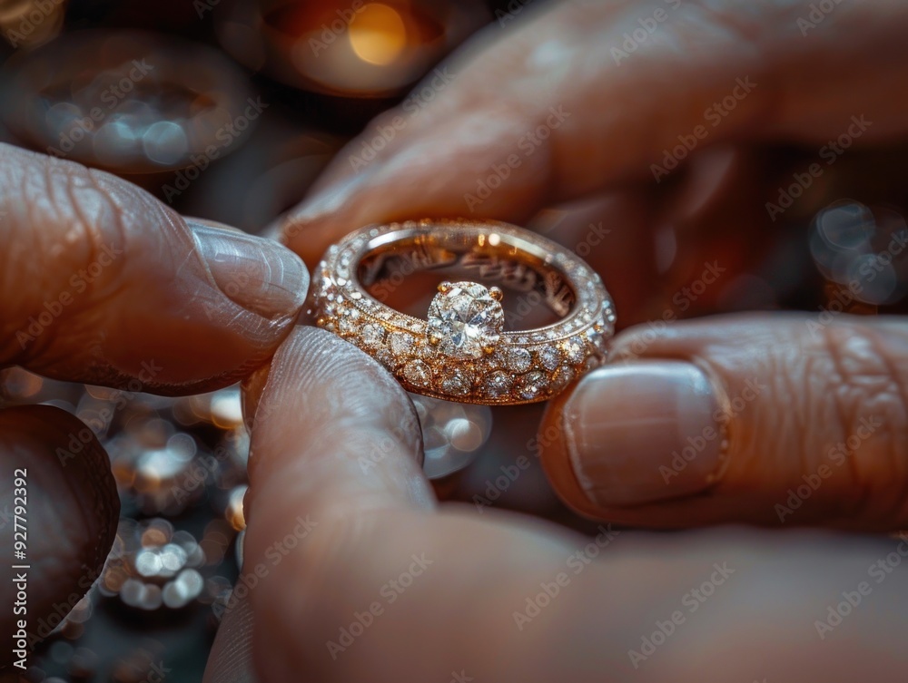Closeup of a Diamond Ring