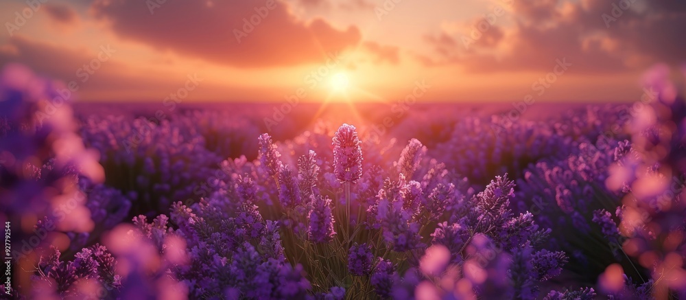 Lavender Field Sunset