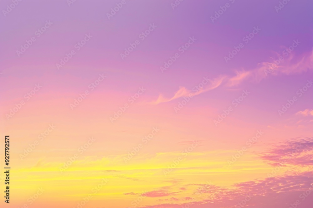 Pink and Yellow Sunset Sky Pink and Yellow Sunset Sky