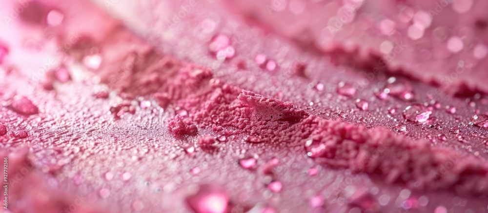 Pink Powder with Water Drops