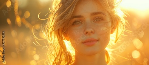 Obraz na płótnie Golden Hour Beauty w salonie