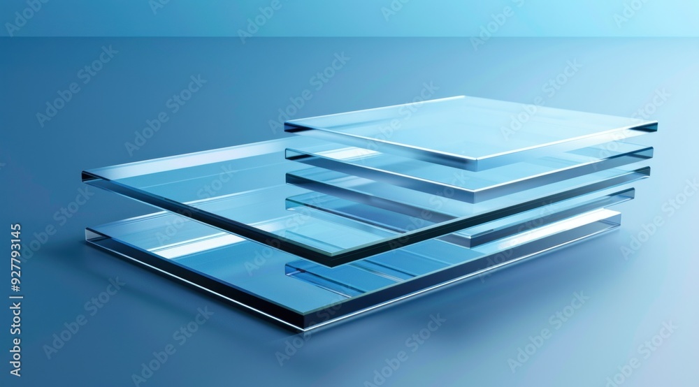 Stack of Glass Panels