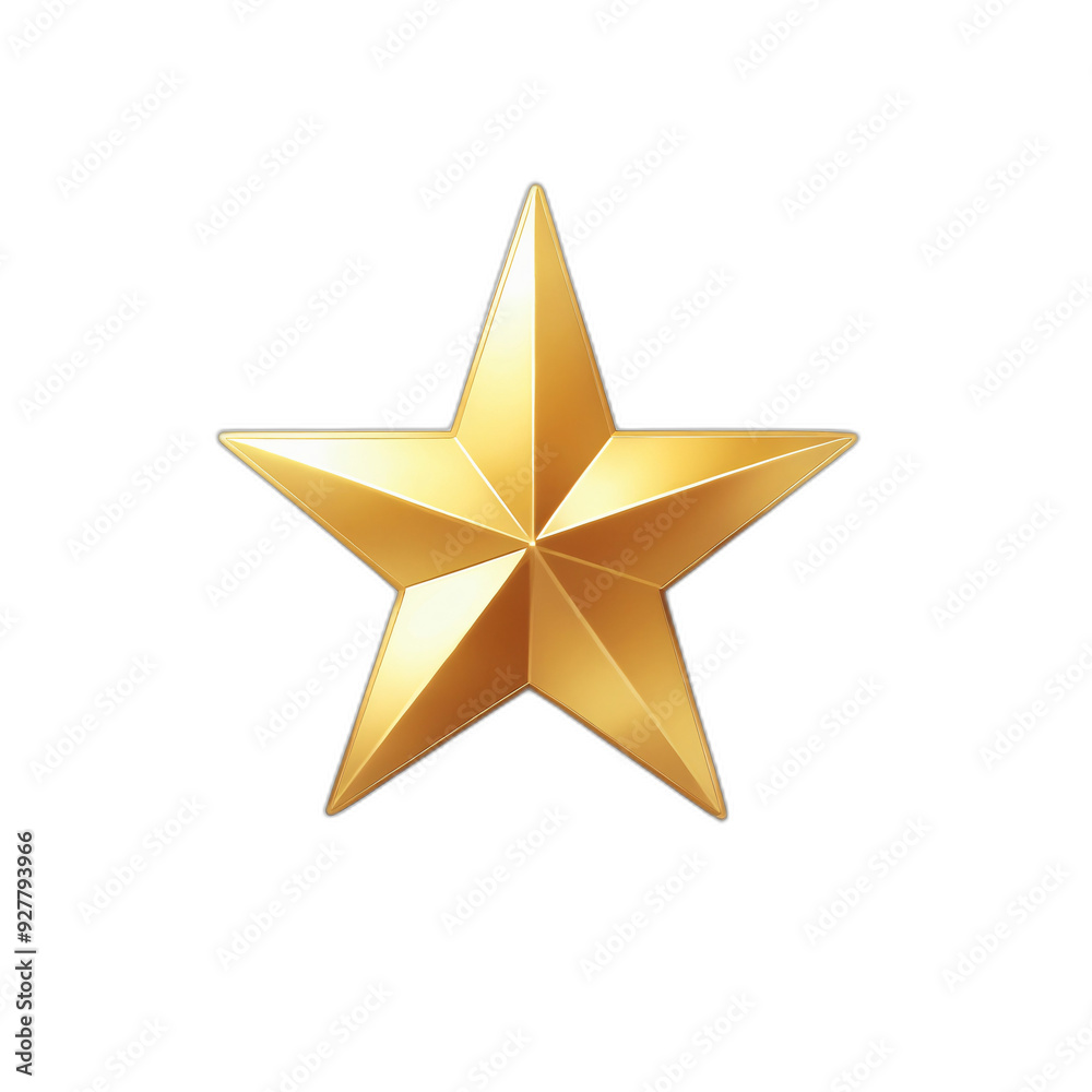 Fototapeta premium Removed background golden star isolated on white symbol award shiny decoration celebration vector